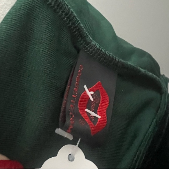 Green Velvet Coquette Fairy Lace-Up Dress ✧ Cottagecore Fairycore OS/SM - Picture 7 of 7